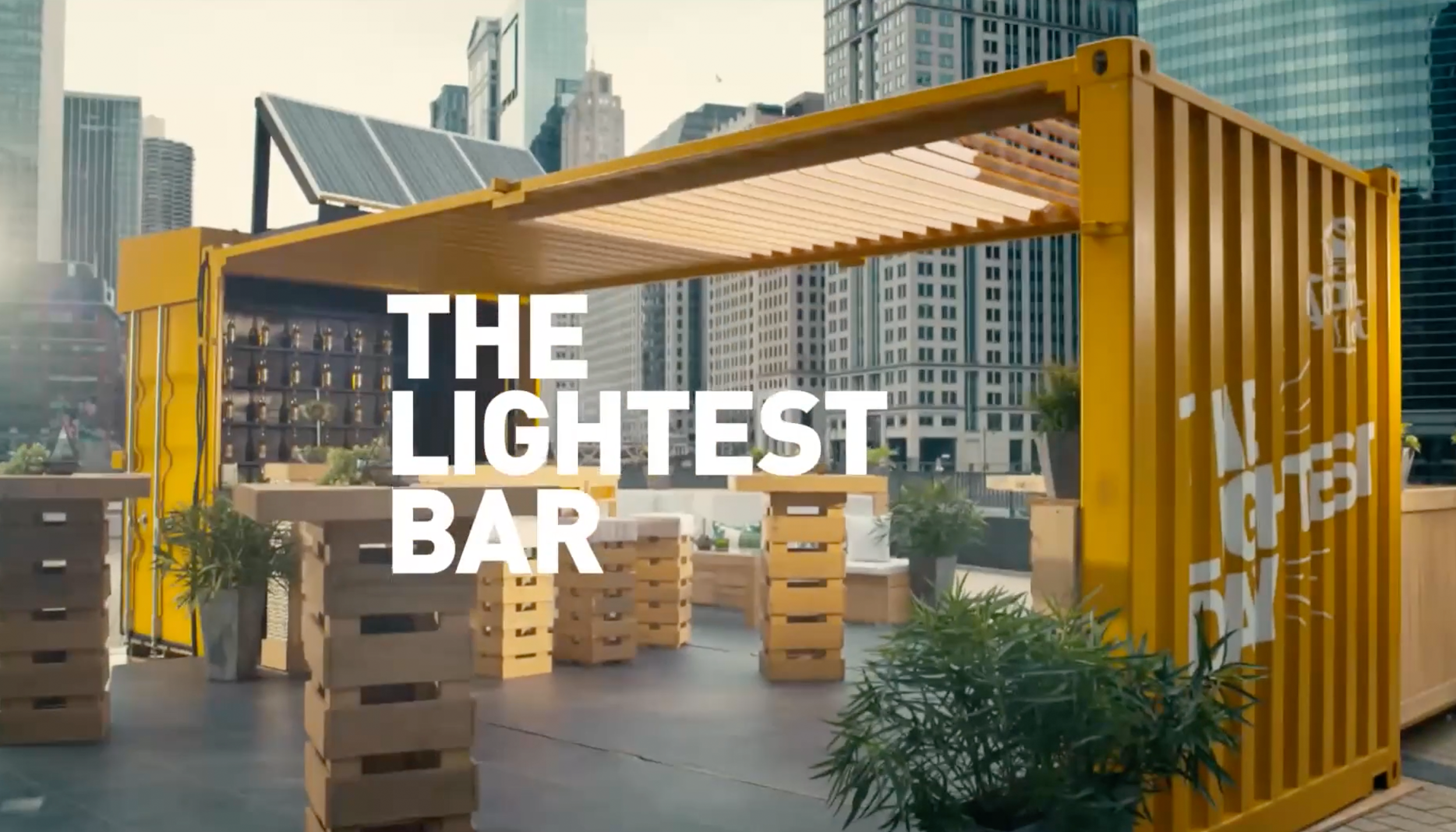  The Lightest Bar was created to help people celebrate #TheLightestDay, a bar powered by the sun alone. an experience that harnessed the power of the sun’s light from opening to close. The Corona Light invited people to attend one of 100 “The Lightes