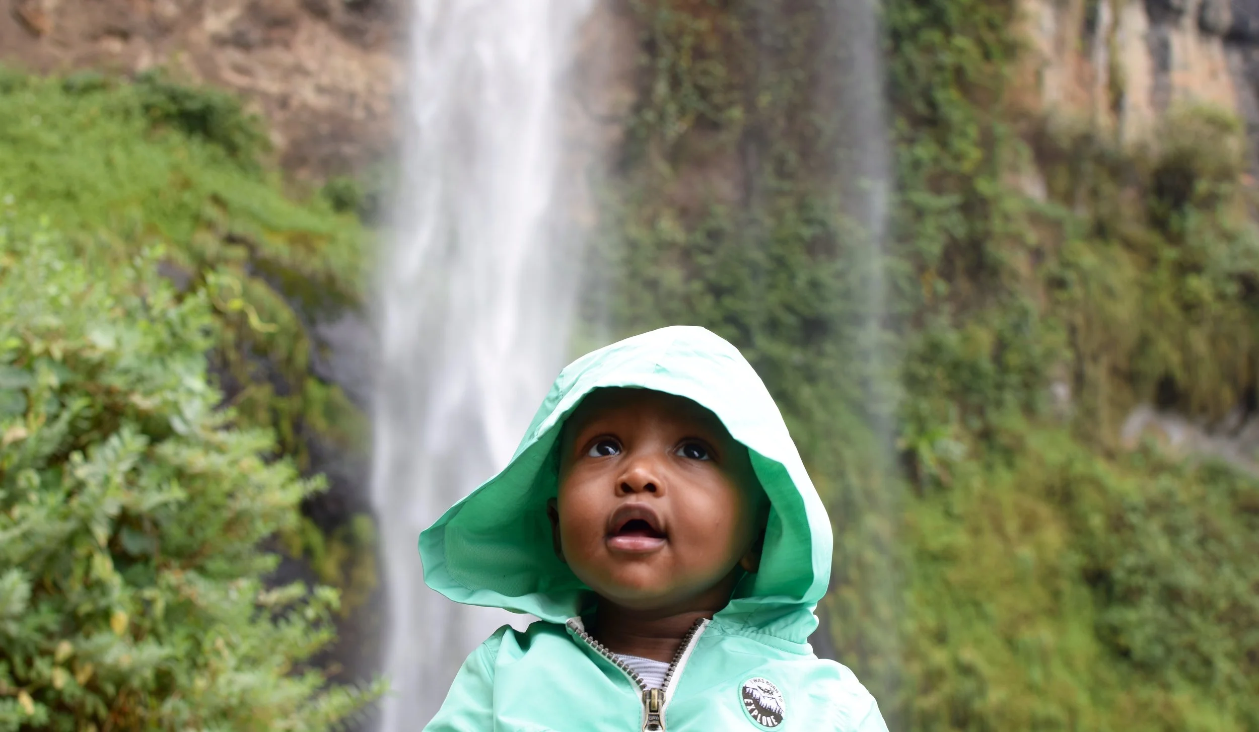 Elijah's first time visiting Sipi Falls in Kapchorwa, Uganda