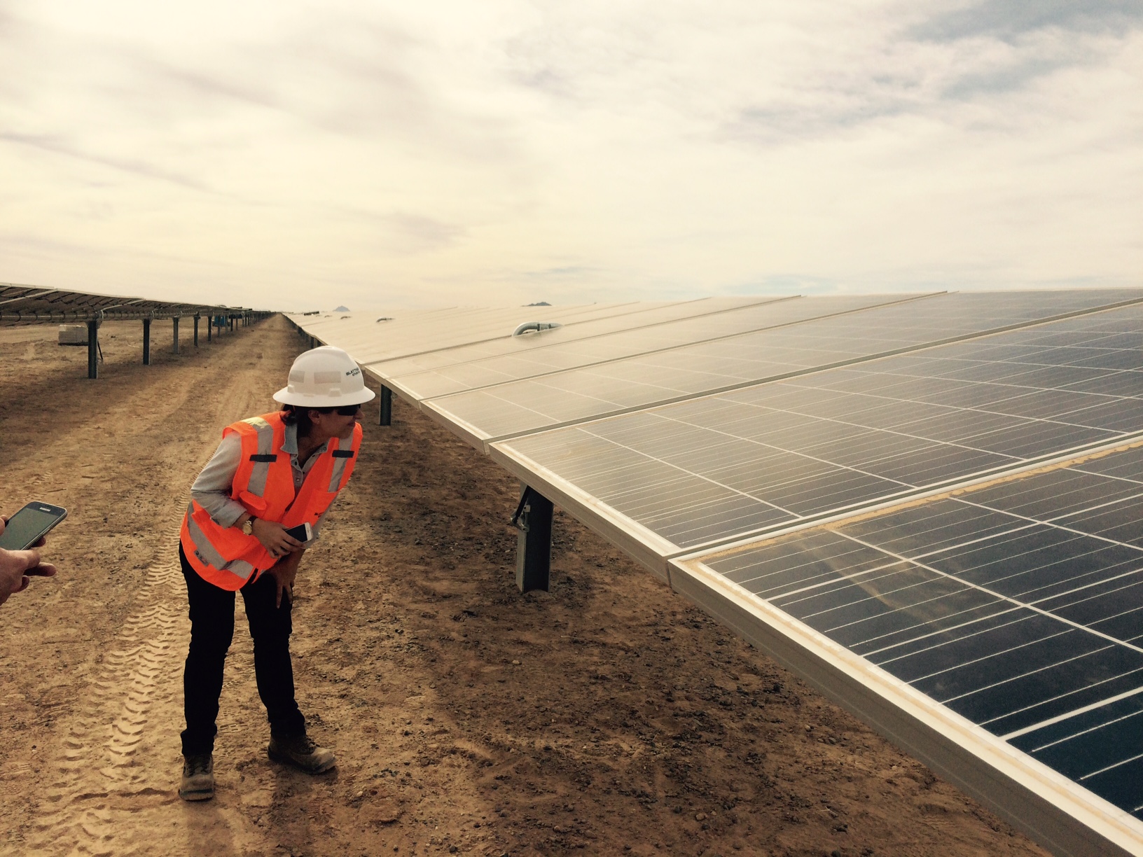 Here's Nicole harnessing the sun's power. Because, again, she's a badass.