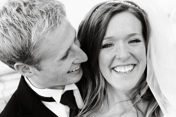 Here's Sarah and Calvin on their wedding day. :)