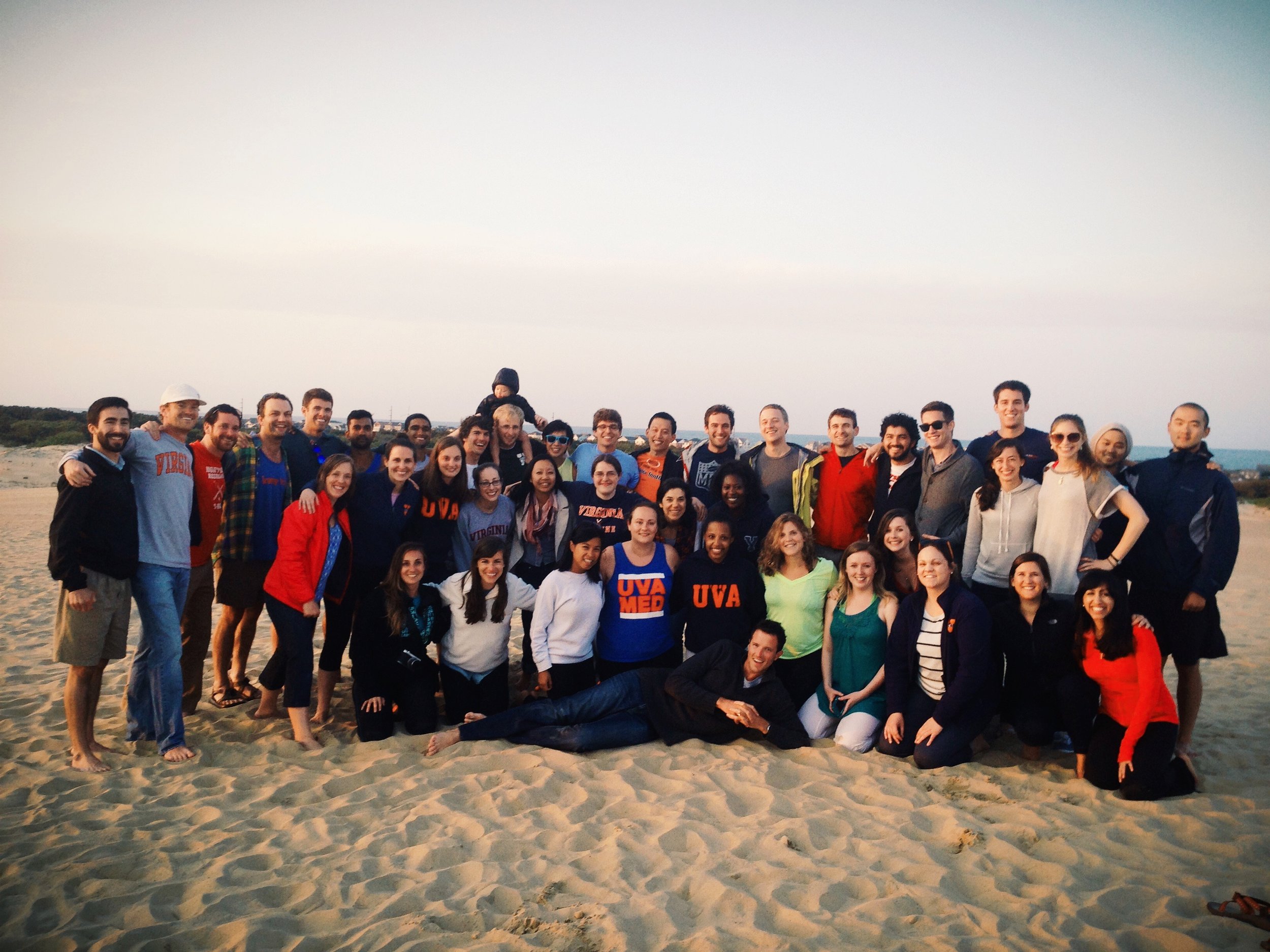 The med school crew during a trip to the beach!
