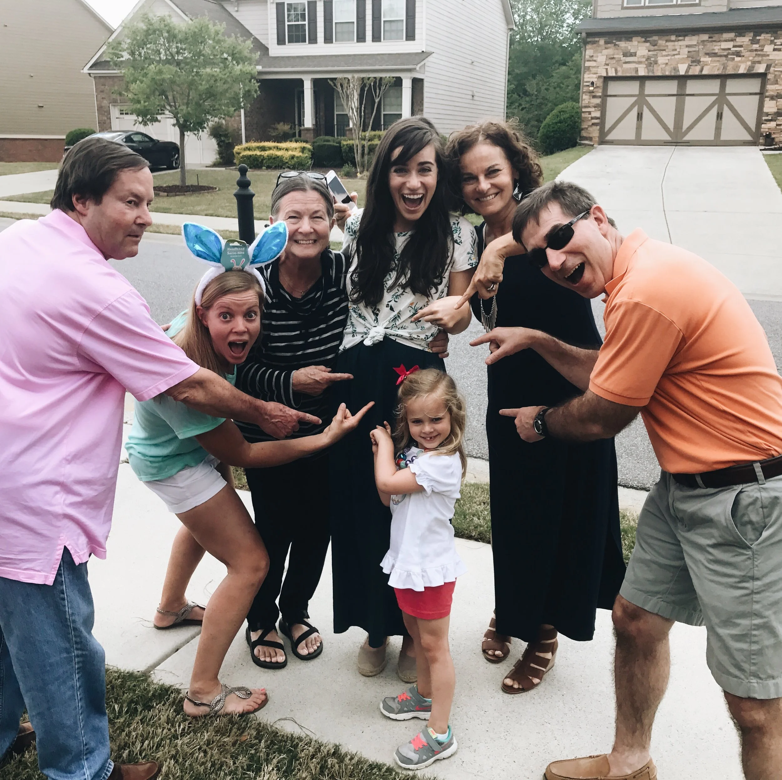 The day we told our families the news! It was Easter Sunday in Atlanta. Beau couldn't come so we had him on Facetime. :)