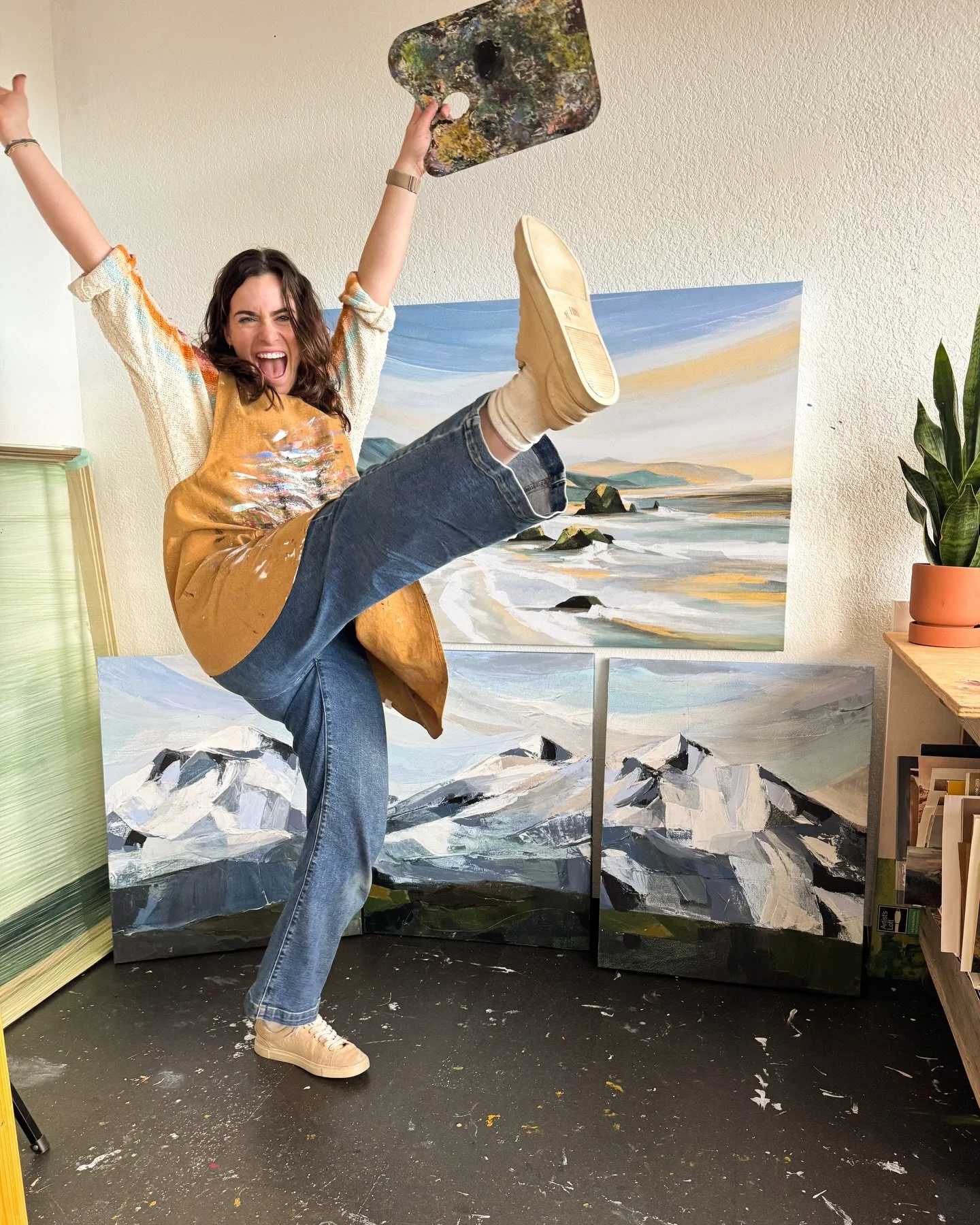 Last few prints to embellish and frame and then I&rsquo;m PEACING OUT until the new year. So grateful for another year getting to do this thing I love every day. Thank you for making my dreams come true! 🙏🫶