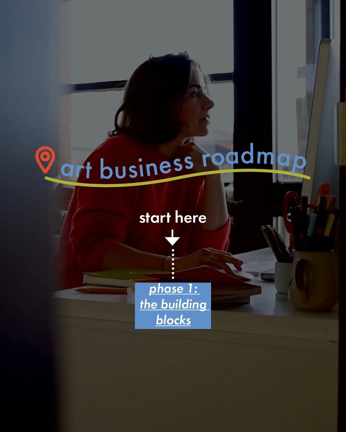 Here&rsquo;s some of what you can expect from the first phase of the Art Business Roadmap. 🙌

I&rsquo;ve broke down the course into 3 phases, so you can purchase whichever mix is right for where you&rsquo;re at in your business.

Phase 1 covers all 