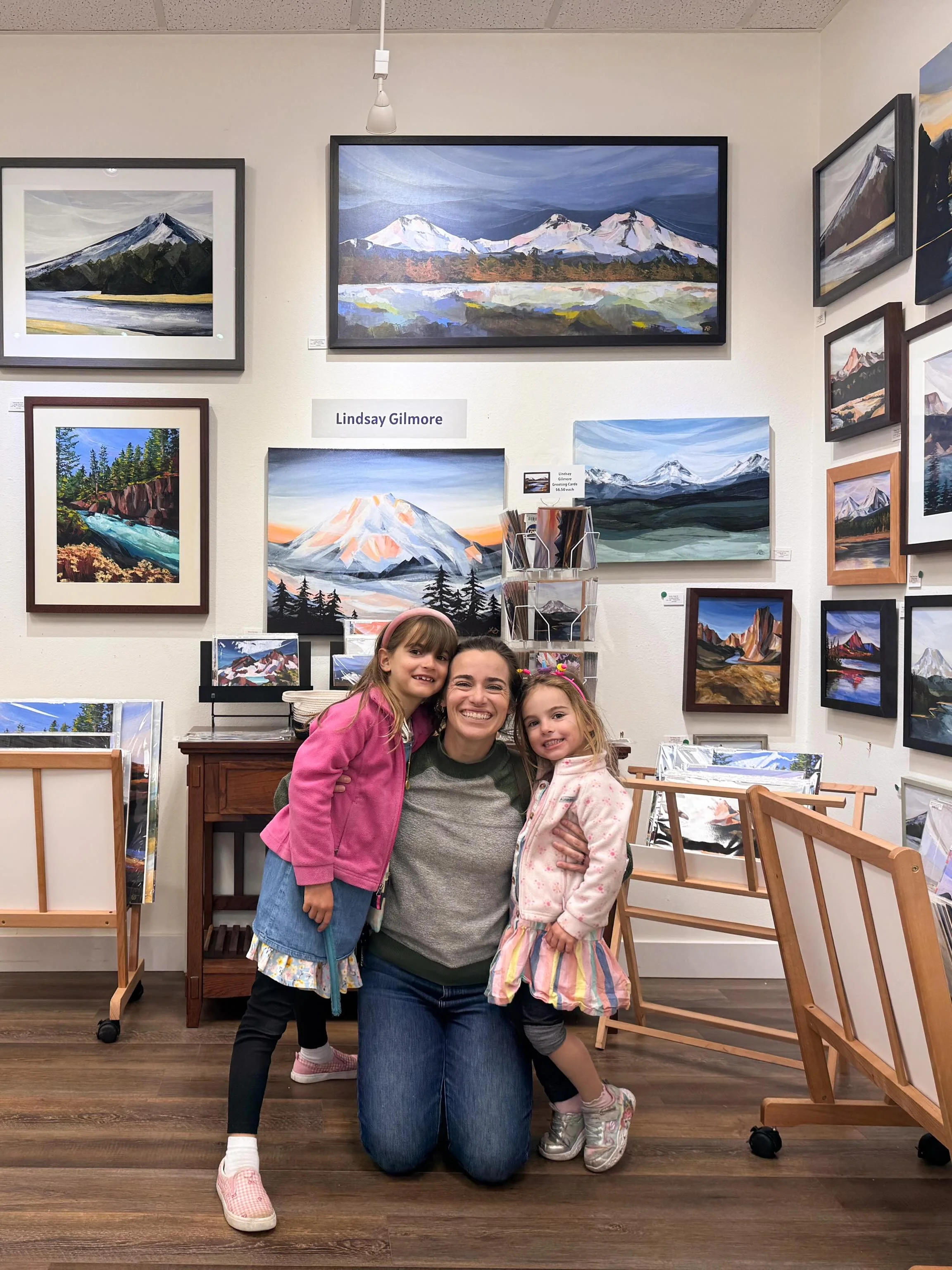 Such an honor to have a whole corner of @makinitlocal filled wjth my work. And so sweet to be able to bring my girls to see it. Thank you Todd and Myrna for being a part of my journey since day one. Go pay them a visit the next time you&rsquo;re in S