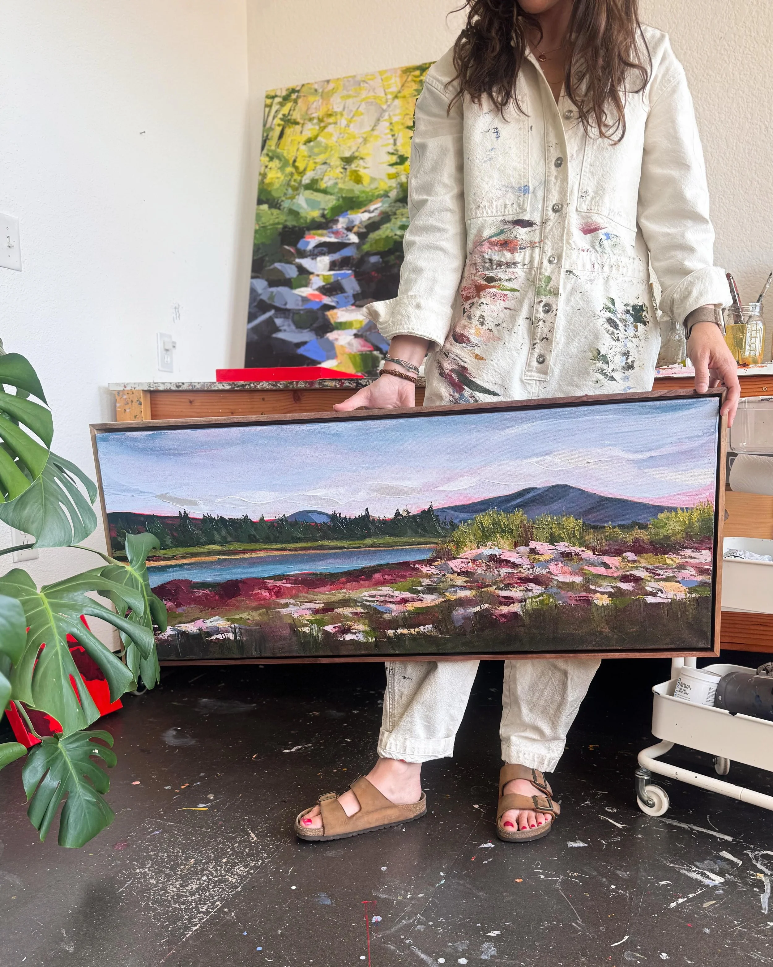 When my studiomate @alysonbrown.studio asked me to capture a photo that her son took at Davis Lake, it was an immediate yes. The colors (and this fun aspect ratio) made for a beautiful finished piece. I hope their family will cherish it forever! 🫶

