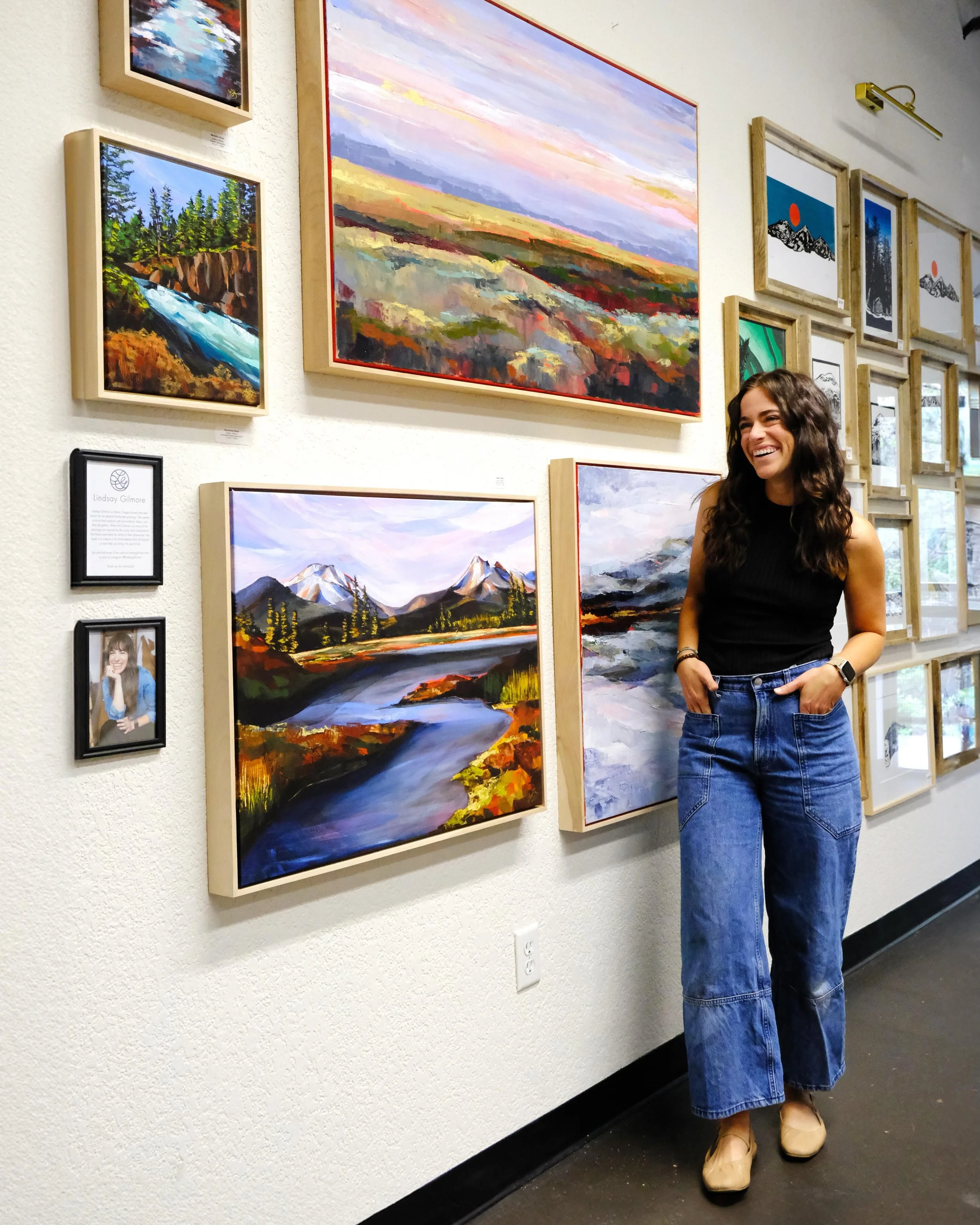 First Friday is TONIGHT from 3-6pm at the @oldmilldistrict! Come have a glass of wine, meet our two new artists, and check out some art. 

Second floor of the Old Mill, above the Sisters Coffee. See you soon! 🤗