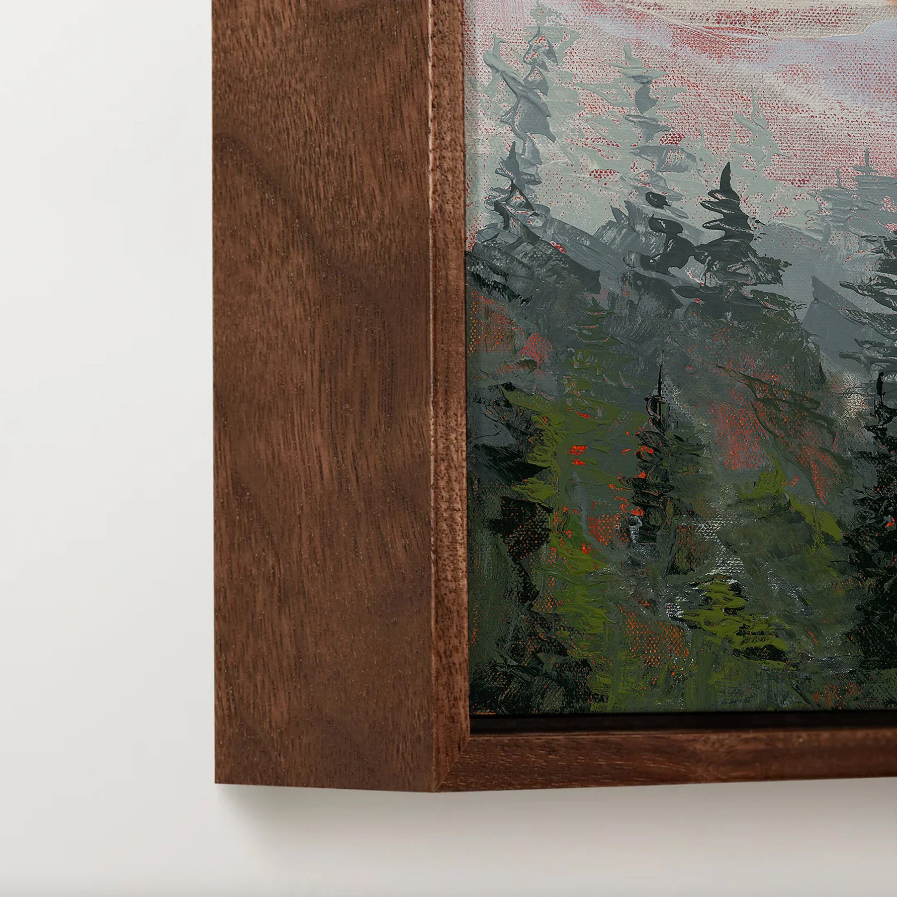 Walnut Frame Add-On for Stretched Canvas Prints