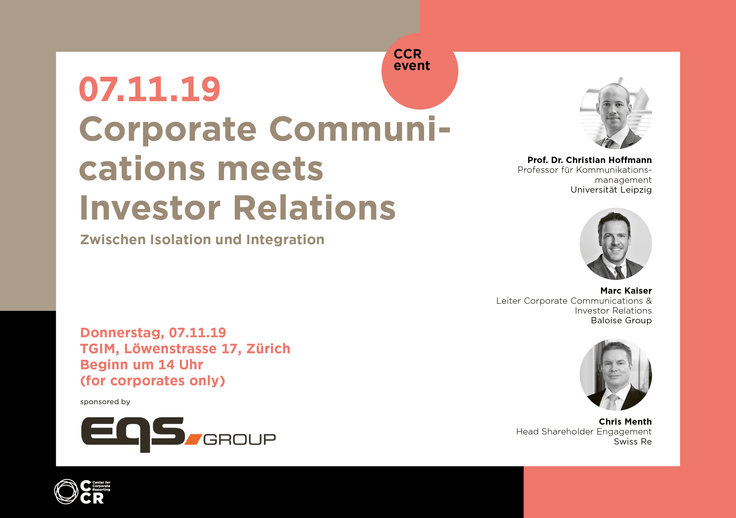 CCR Event: Corporate Communications meets Investor Relations