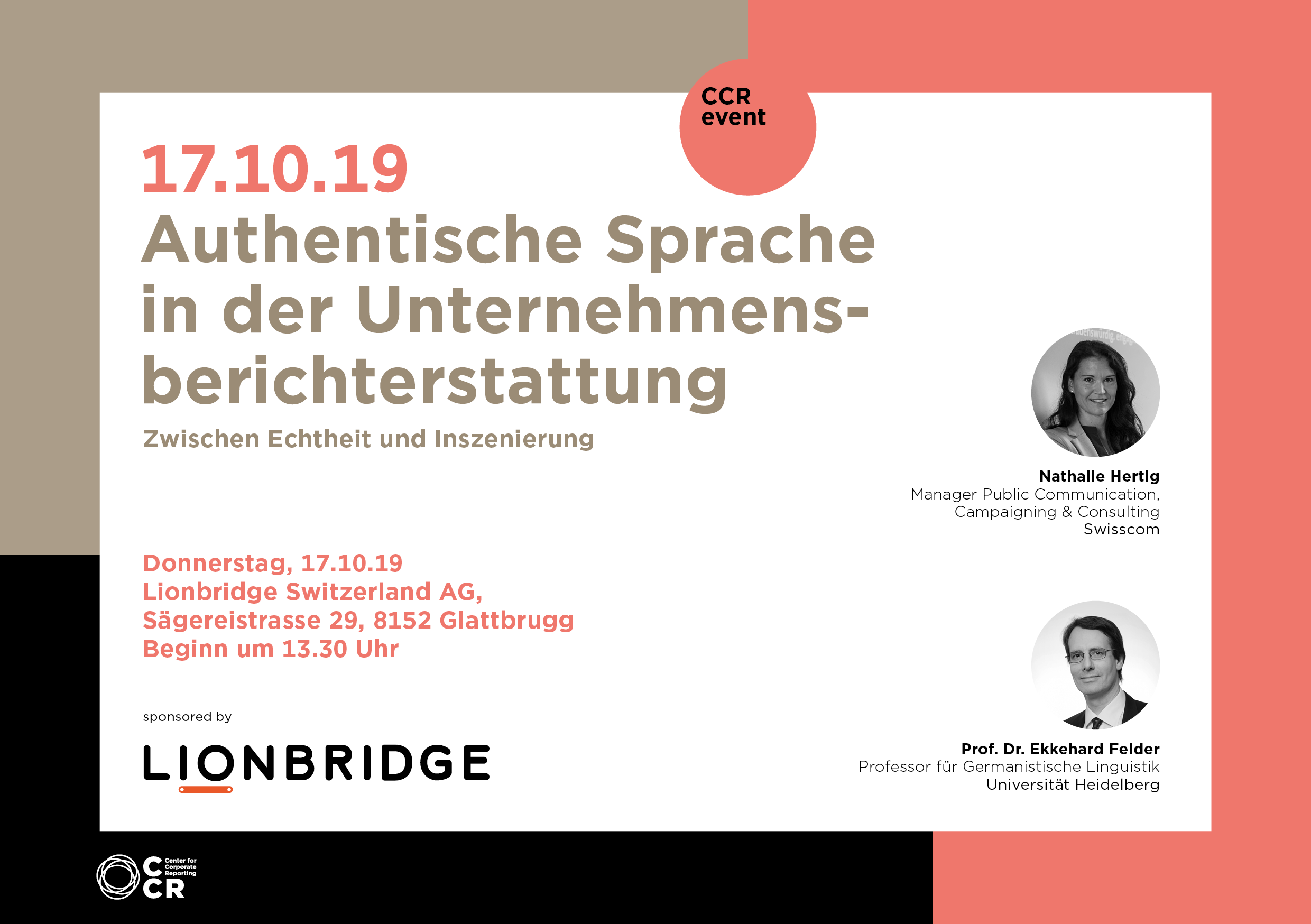 CCR Event: Authentische Sprache in der Unternehmensberichterstattung