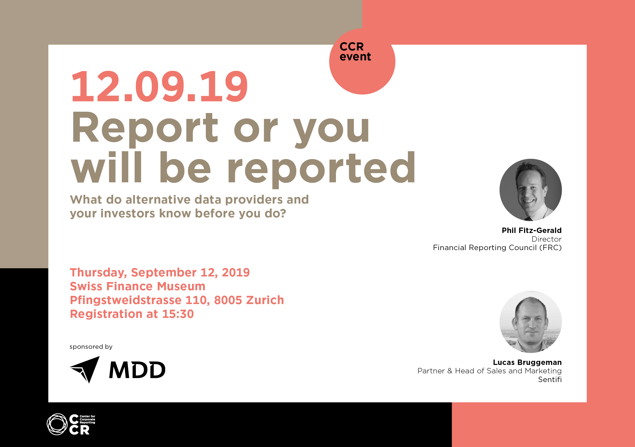 CCR Event: Report or you will be reported