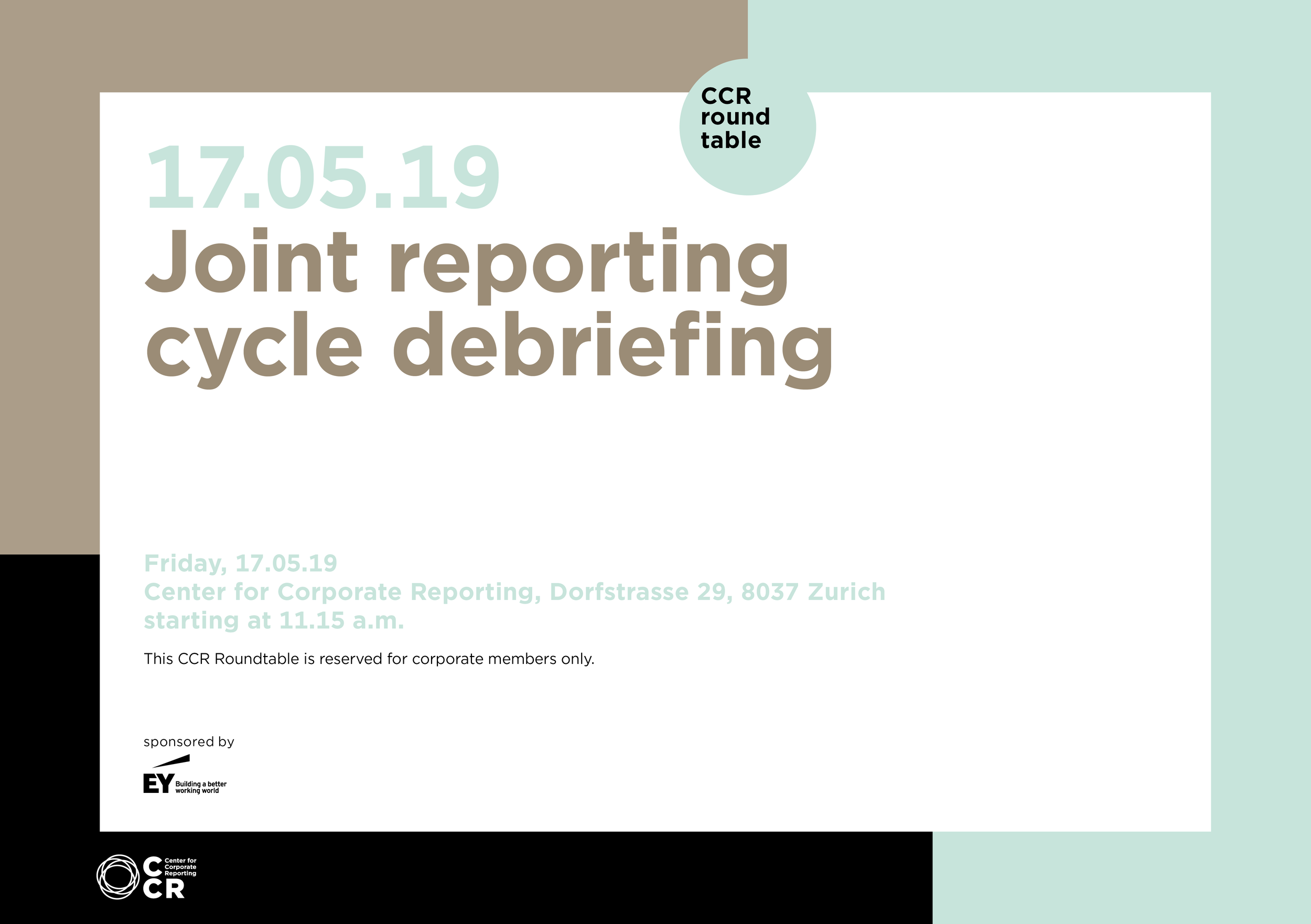 CCR Roundtable: Joint reporting cycle debriefing