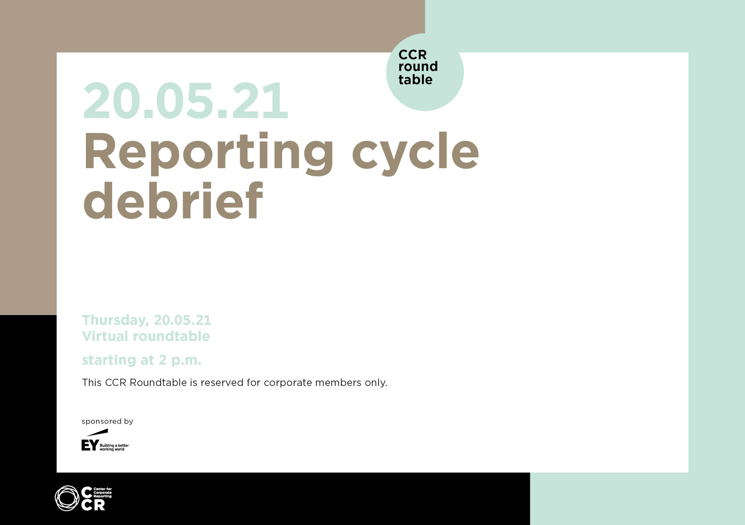 CCR Roundtable: Reporting cycle debrief