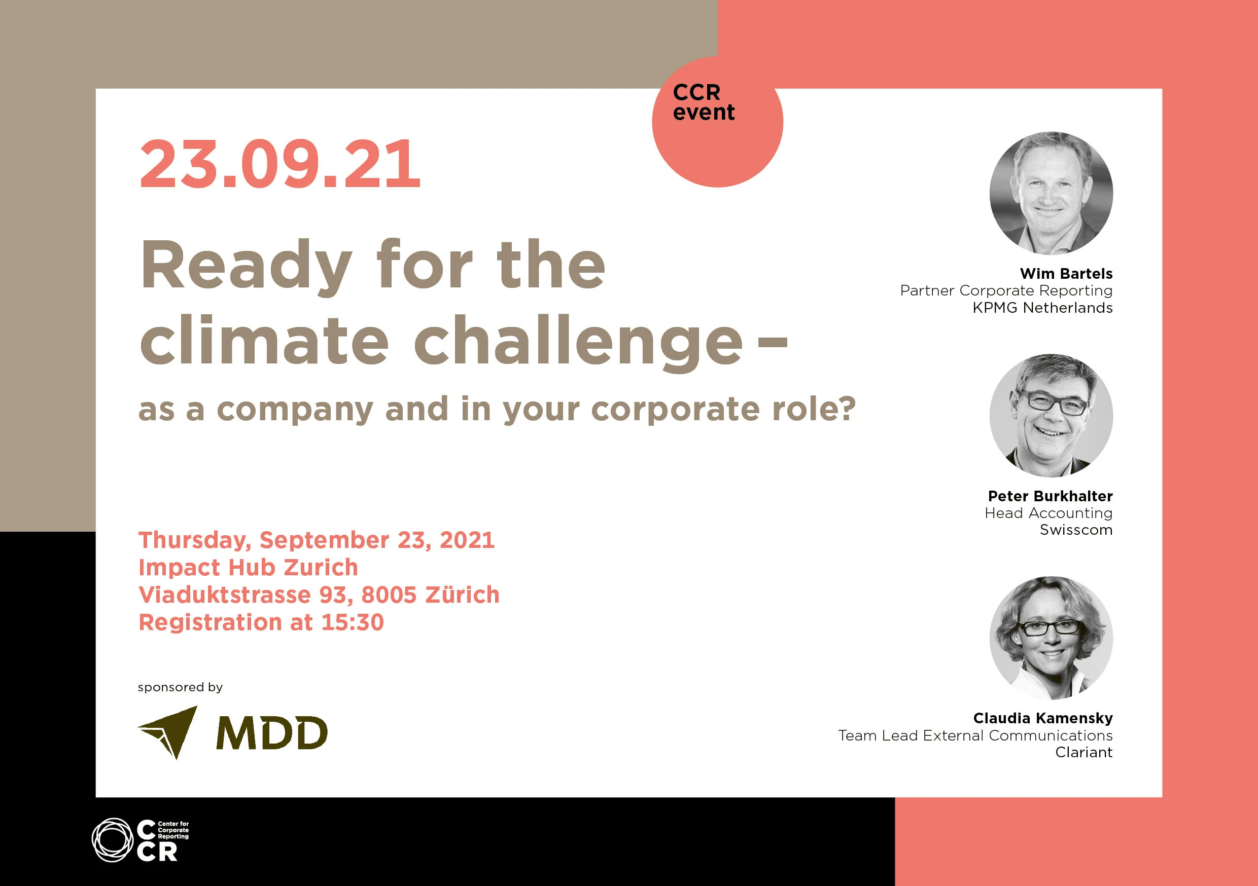 CCR Event: Are you ready for the climate challenge - as a company and in your corporate role? 