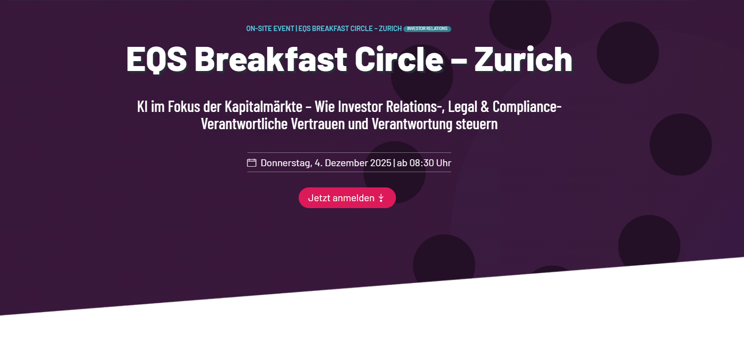 EQS Breakfast Circle – Zurich