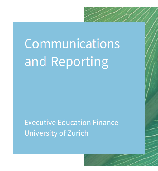 15% Rabatt für den Kurs Reporting &amp; Communications der Universität Zürich