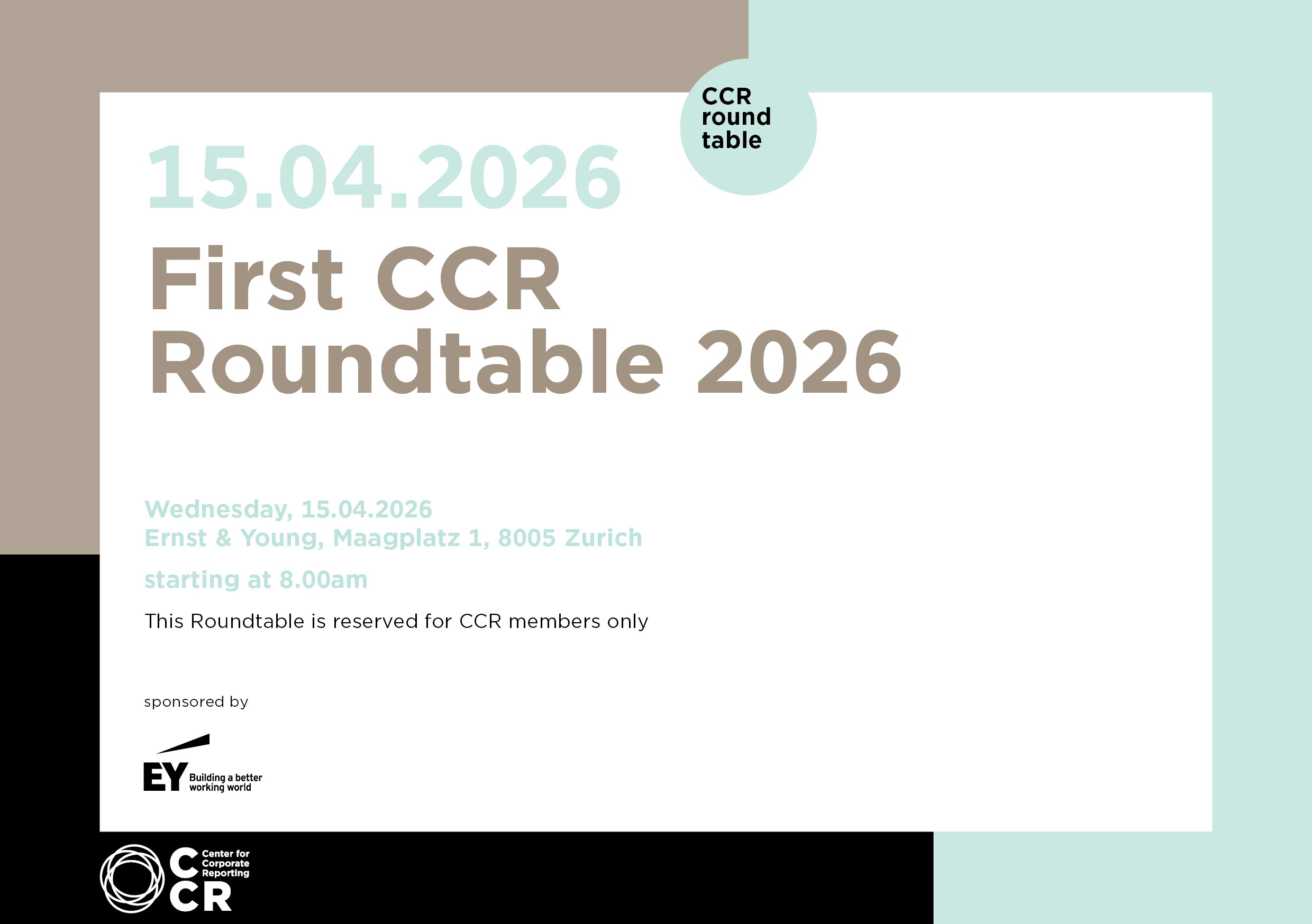 SAVE THE DATE: CCR Roundtable