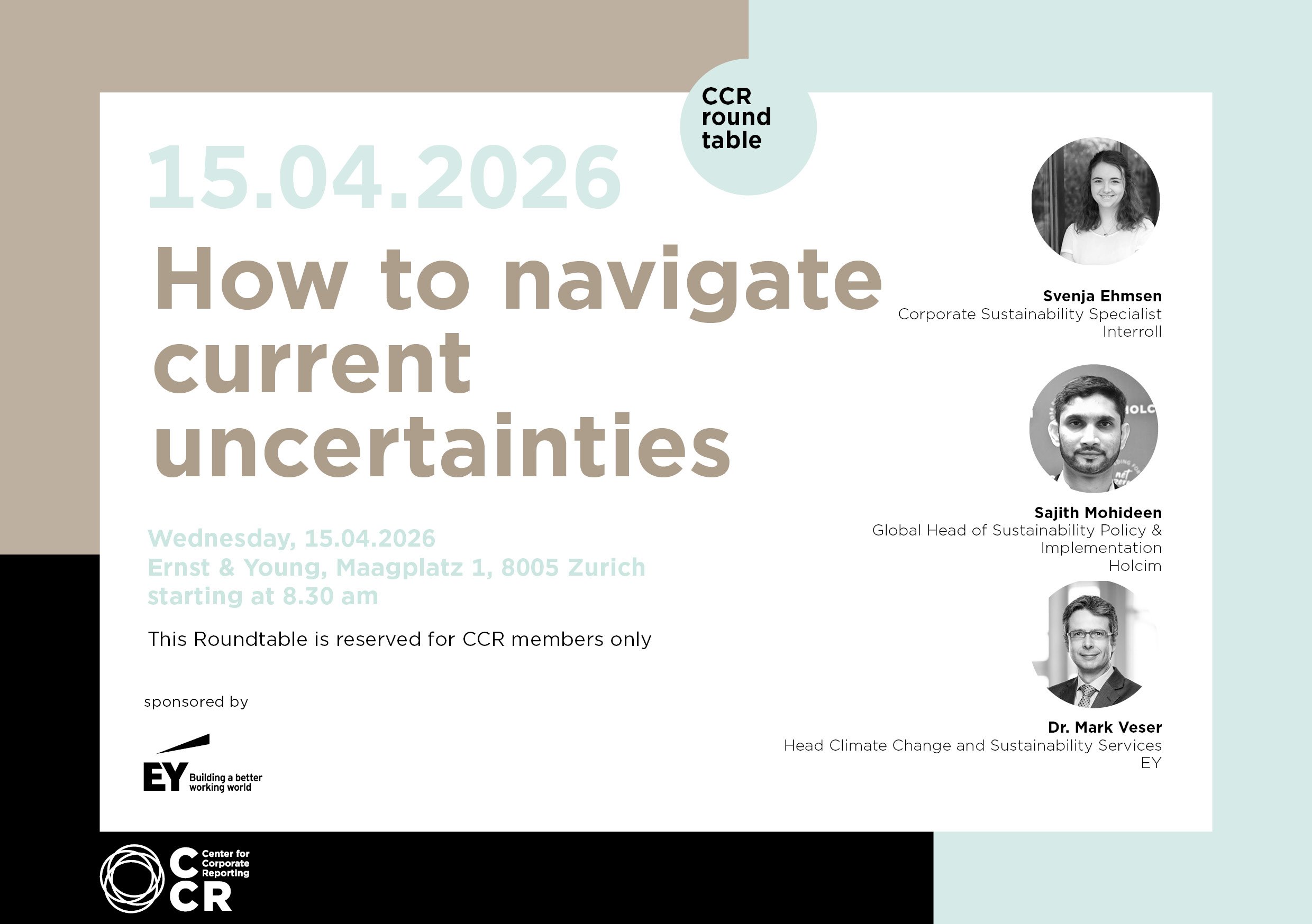 CCR Roundtable "How to navigate current uncertainties"