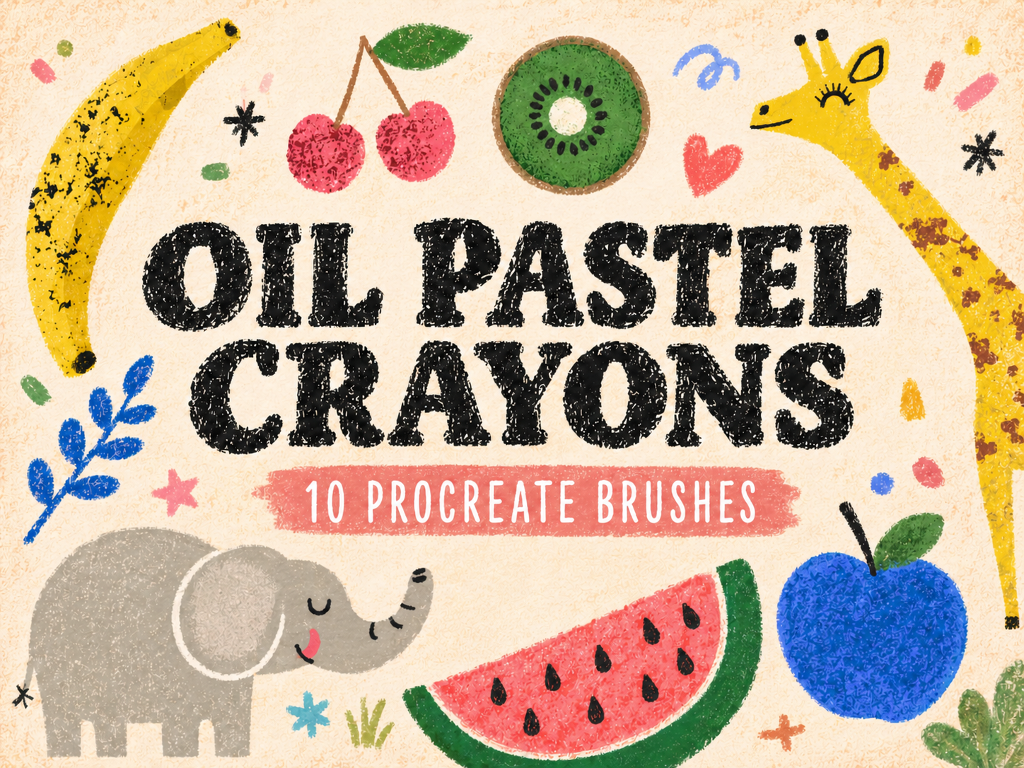 Oil Pastel Crayons Procreate Brushes