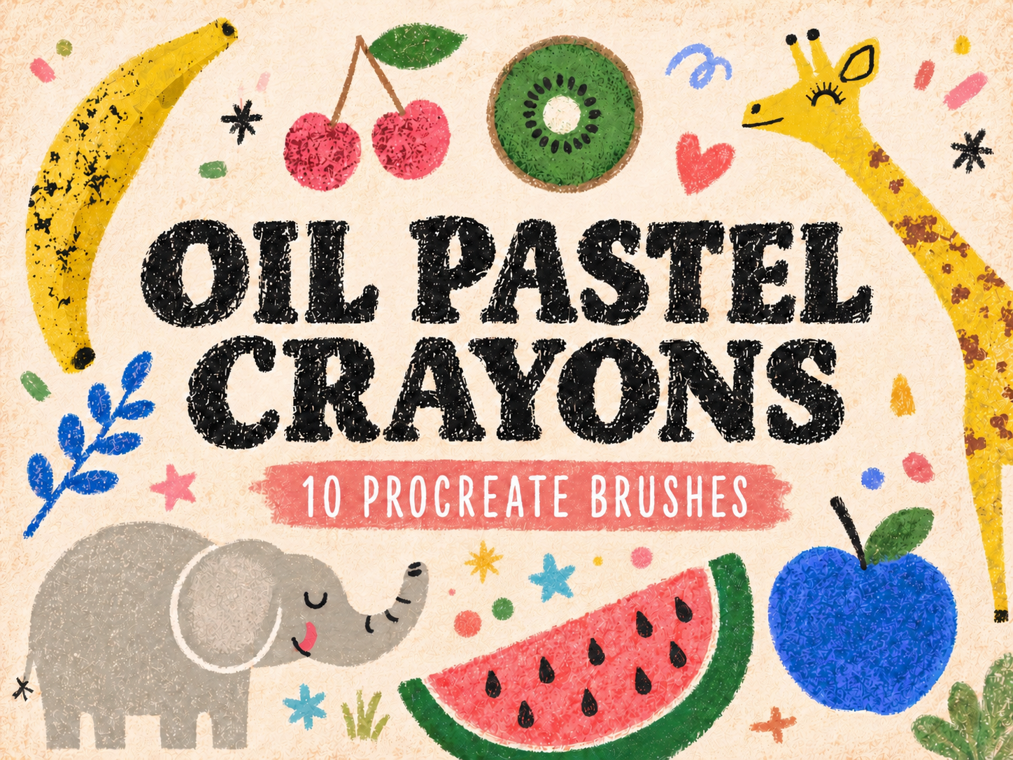 Oil Pastel Crayons Procreate Brushes