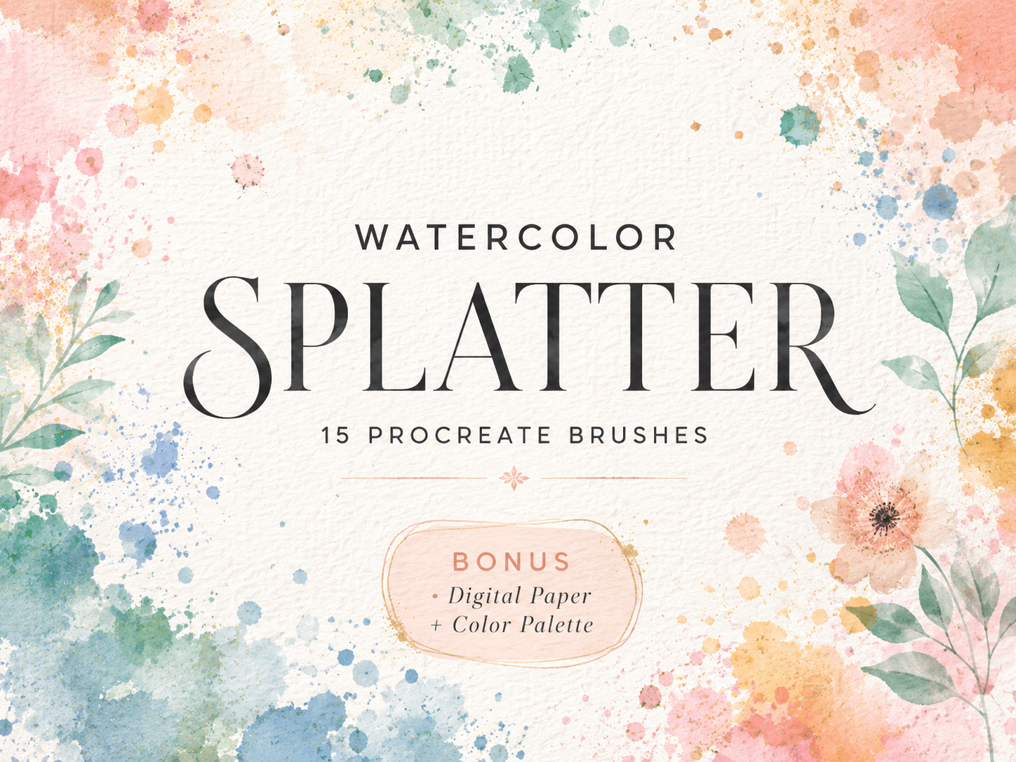 Splatter and Speckle Procreate Stamp Brushes