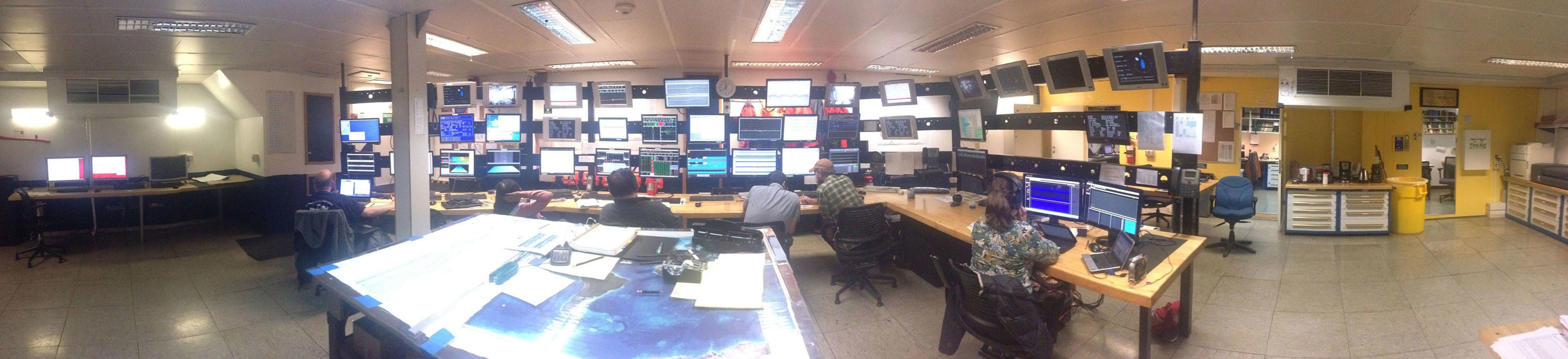 A panorama view of the main science lab