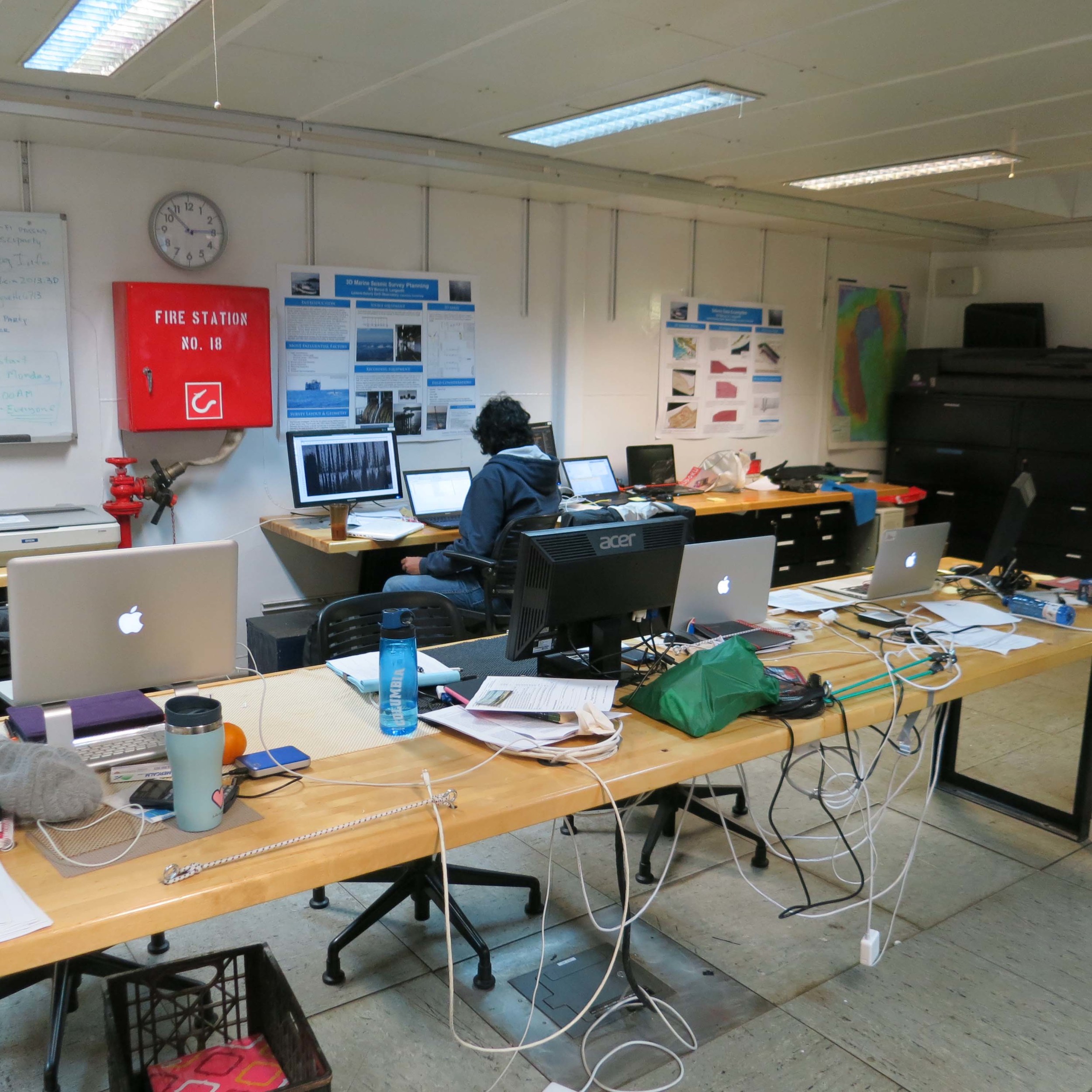 The back of the lab where most of the preprocessing and quality control is done.