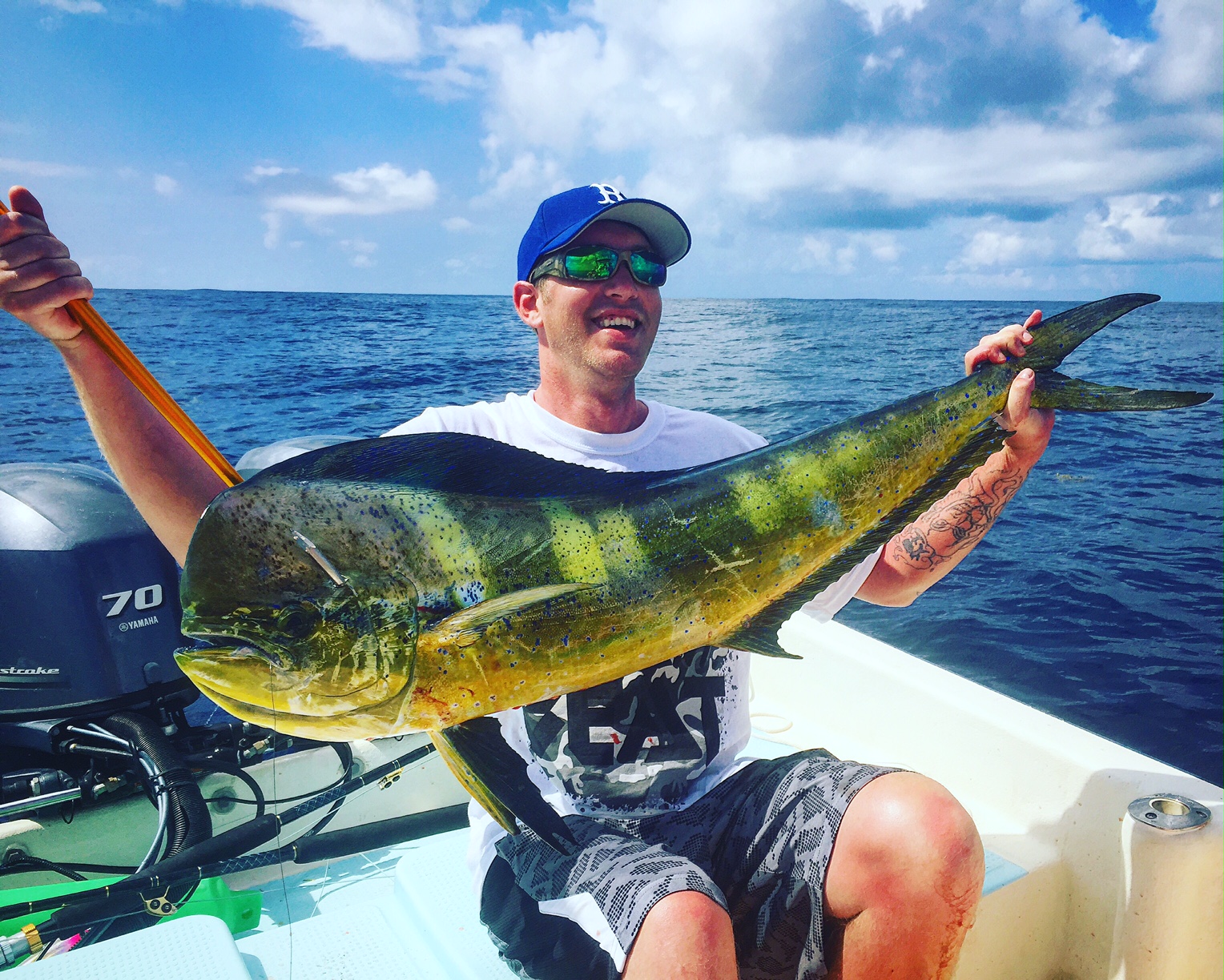 Scott and his first Mahi Mahi! What a catch!