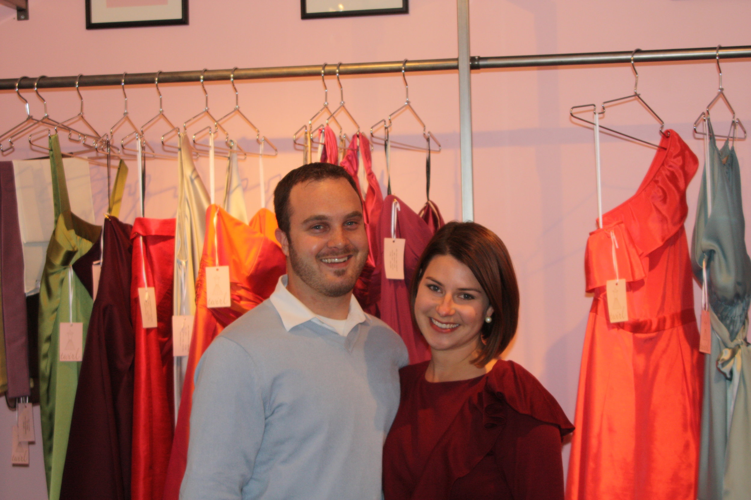 Opening Day at Twirl in 2009. Newly engaged and SO young!
