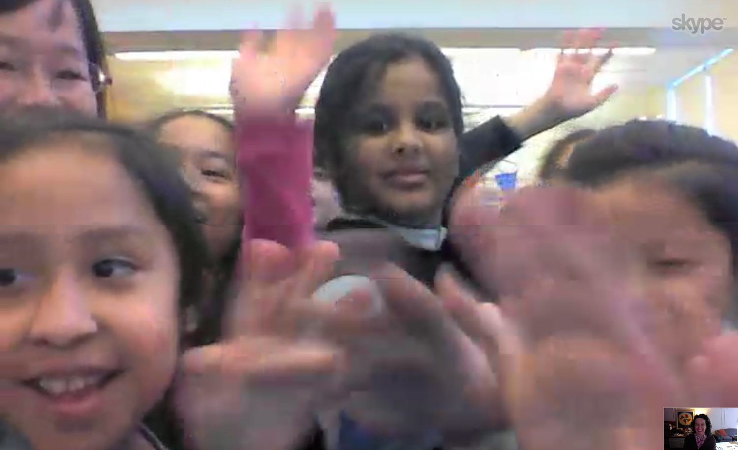 Some happy faces and high fives from a class just across the river from me at P.S. 30 in Brooklyn, NY.