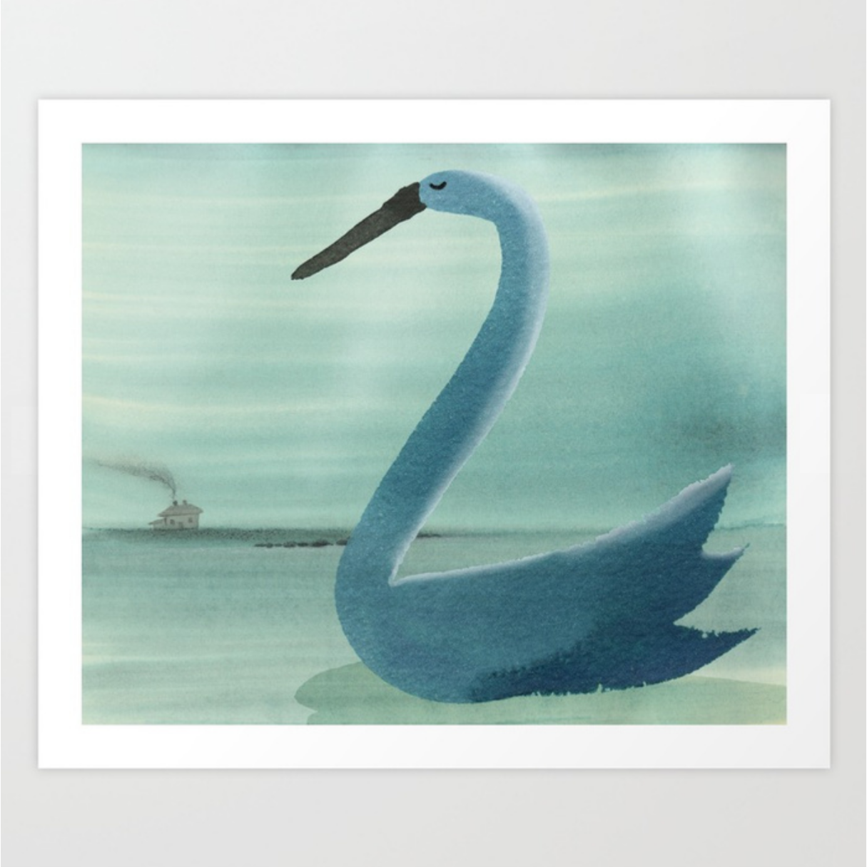 Swan's Seaside Nap print