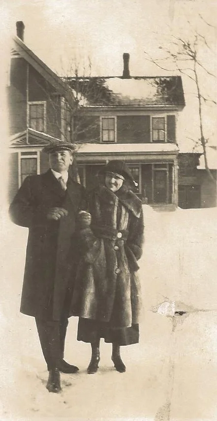 A COUPLE ENJOYING THE SNOW - 1907