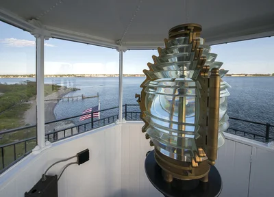 The Lighthouses Fresnel Lens Photo courtesy of the Rose Island Lighthouse Foundation