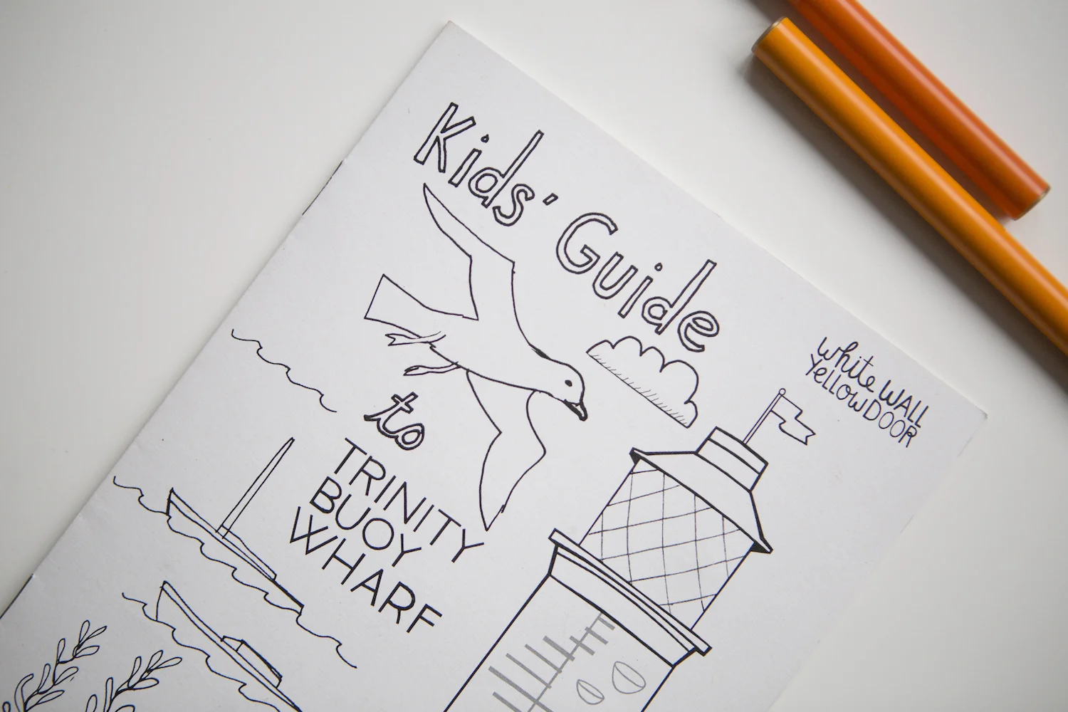 Front cover of our Kid's Guide to Trinity Buoy Wharf, 2015
