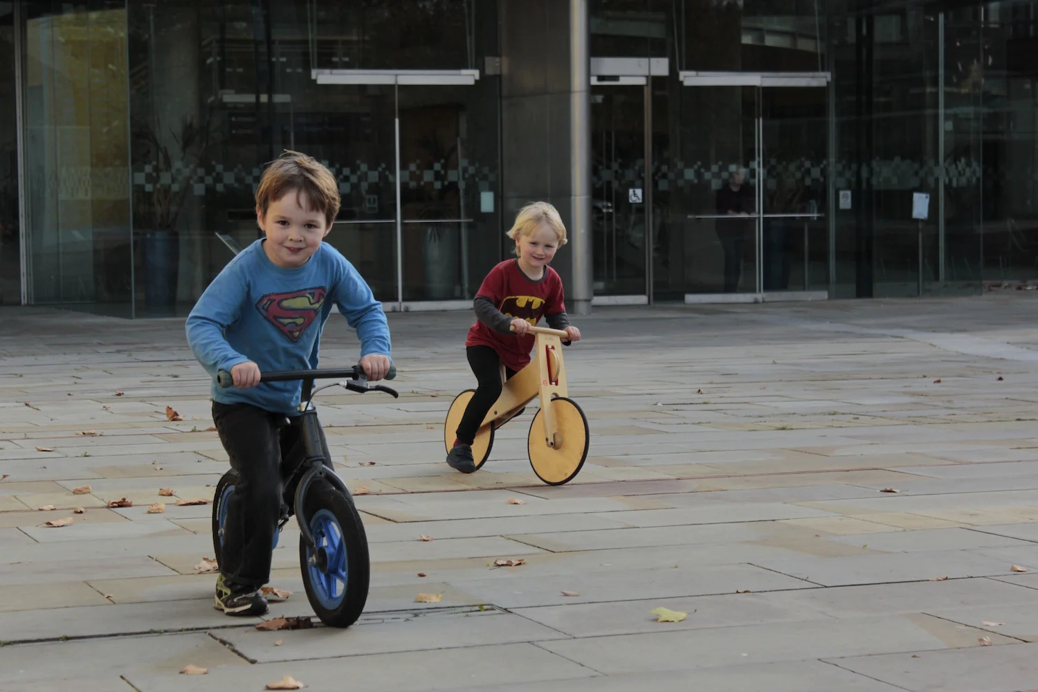 Post exhibition bike ride outside Milton Keynes Gallery, Autumn 2011