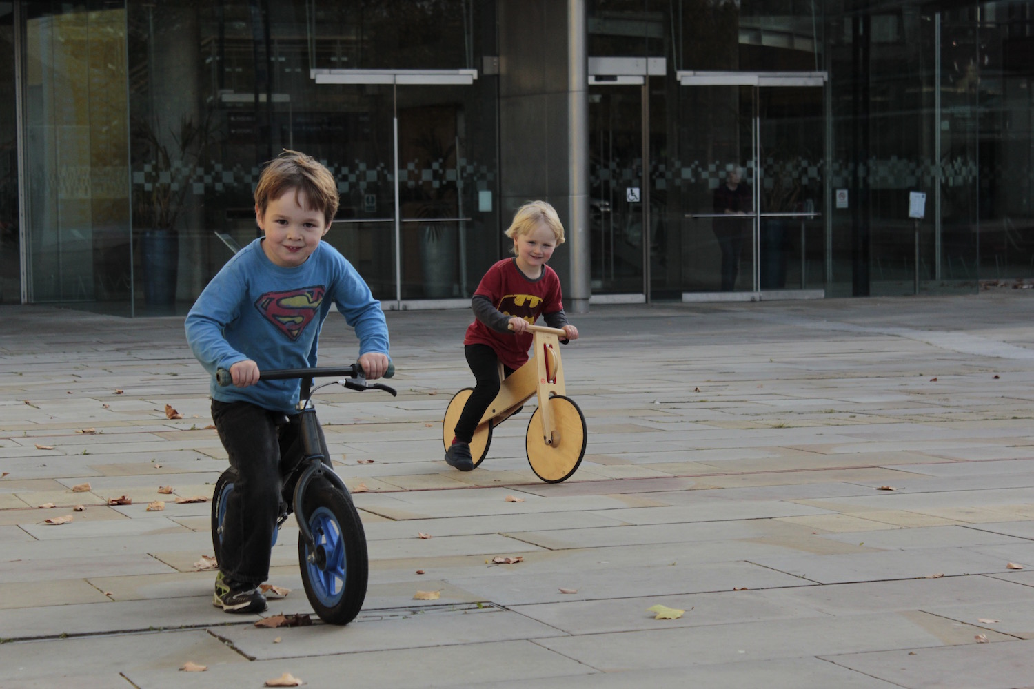 Post exhibition bike ride outside Milton Keynes Gallery, Autumn 2011