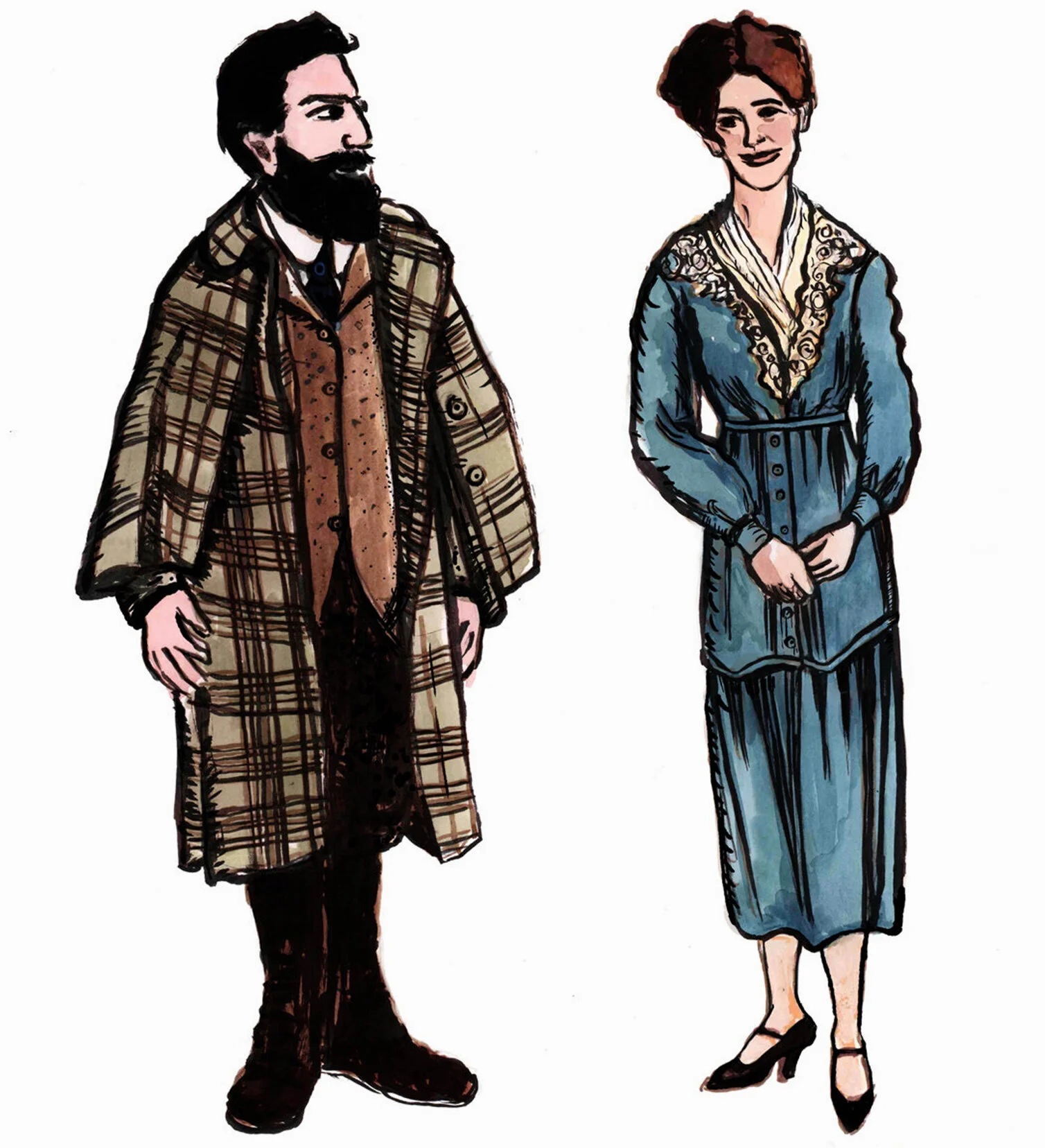 Character illustrations for the Petrie Museum of Egyptology