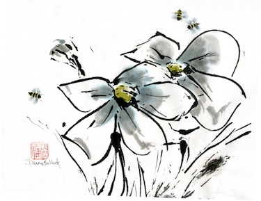Three bees a buzzin (C) Diana Bullock