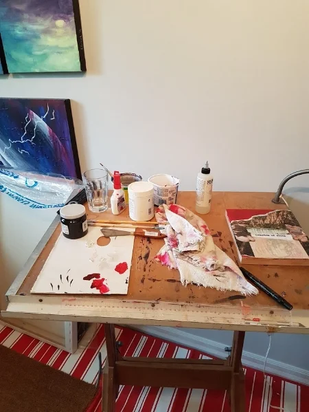 The drafting table...