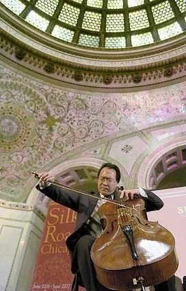 Event Producer, Co-Curator, Programmer for music events, series and programs at the historic Chicago Cultural Center. YoYo Ma and his Silk Road Ensemble perform in photo.