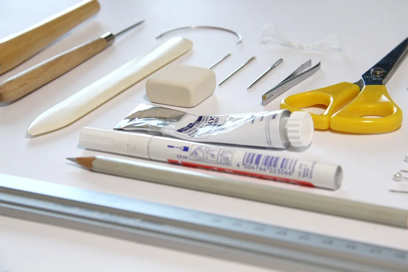 All tools that were used to make the books