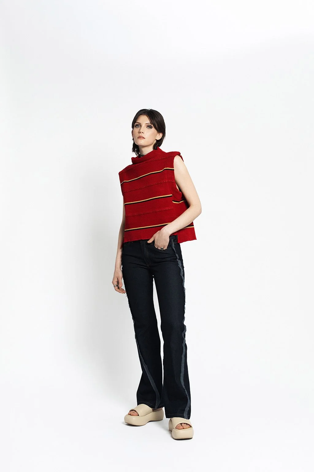 Vermillion vest & displaced seam denim.jpg
