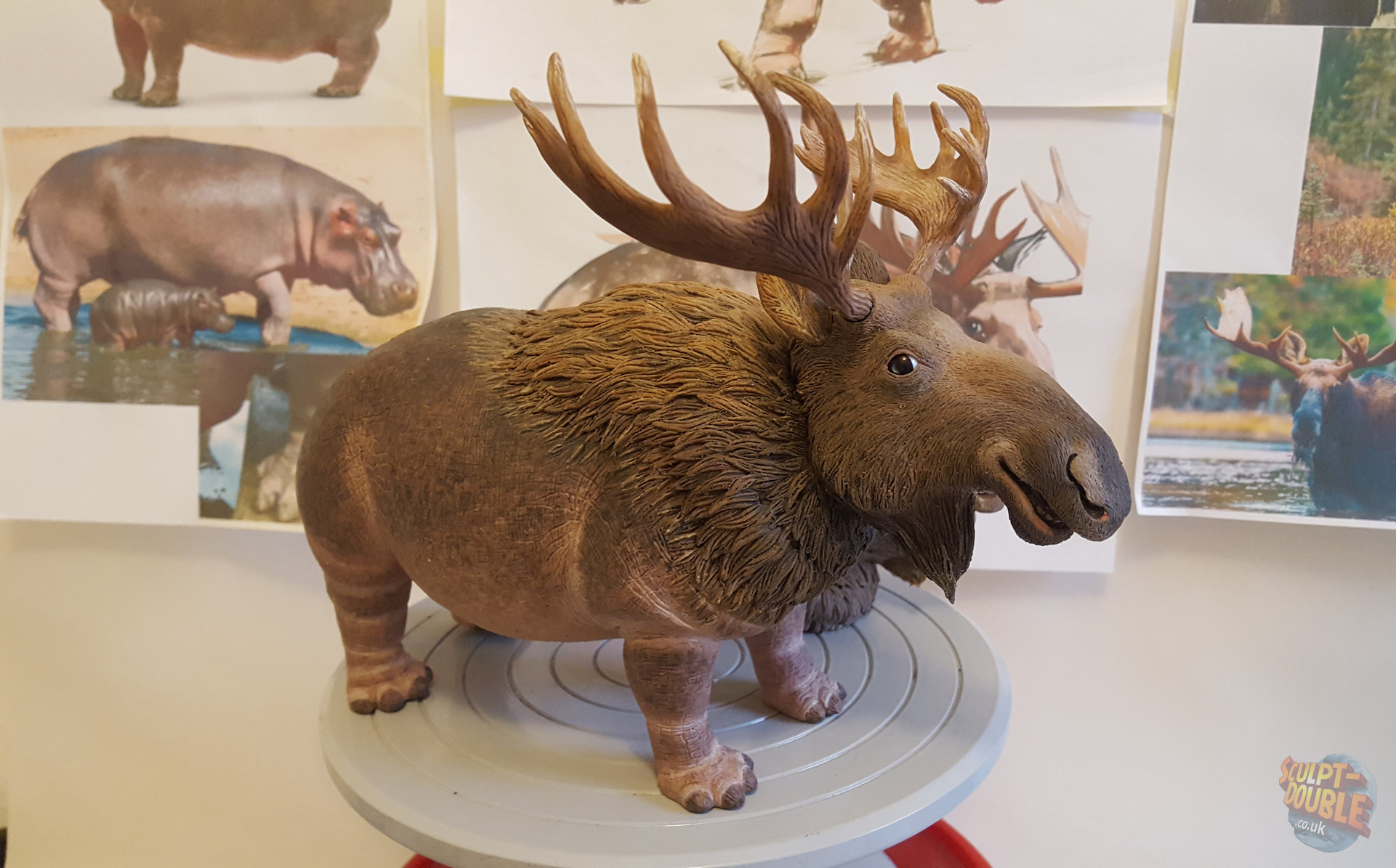Finished Hippopotamoose puppet. by Joshua Flynn