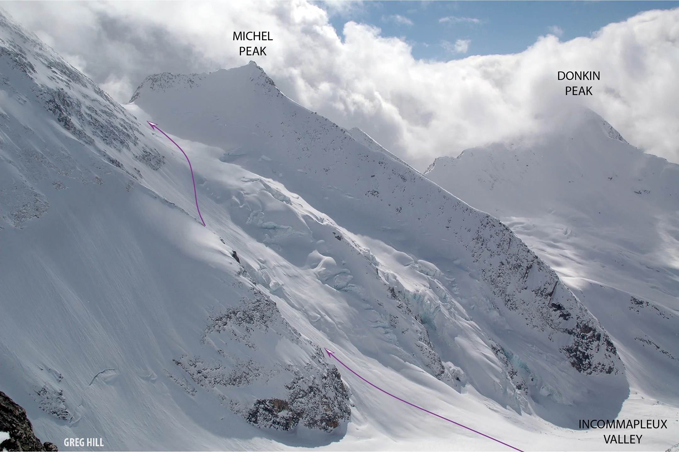 Feuz Peak Northwest Face with a deeper snowpack