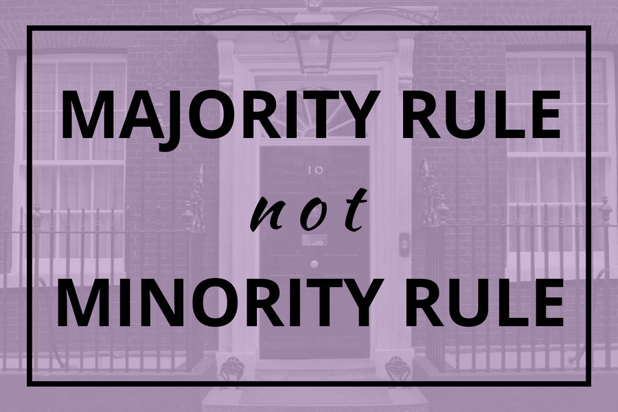  No party can seize control of Parliament and govern alone on a minority of the vote. If a party wins 37% of the vote, they get 37% of the seats. In order to govern, a party needs to either work collaboratively with other parties or win a majority of the vote.   Click here to find out more about First Past the Post and minority rule.  