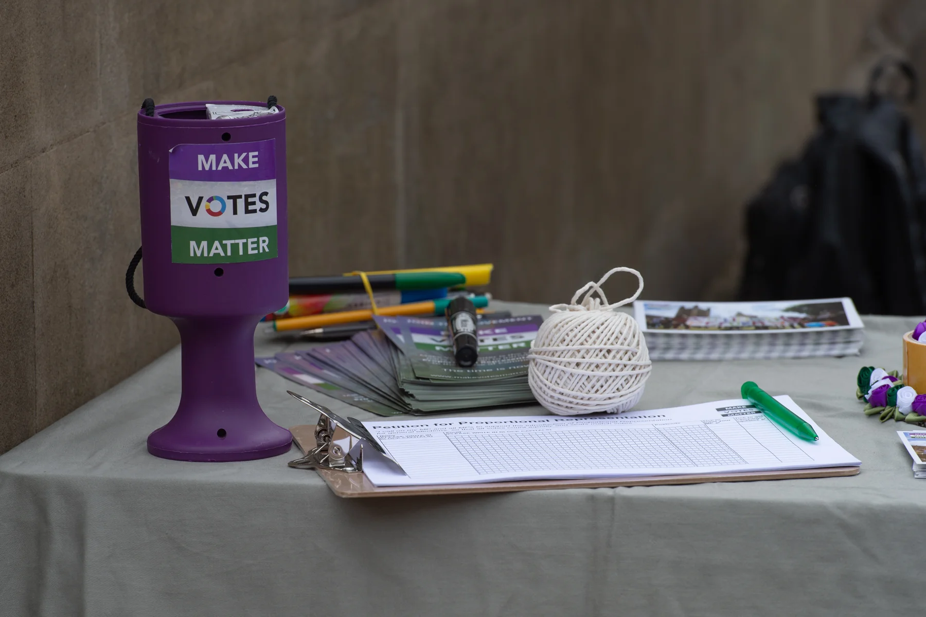 Make Votes Matter street stall