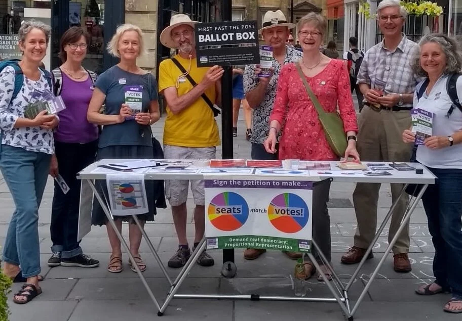 MVM Bath, Demand Democracy Day stall