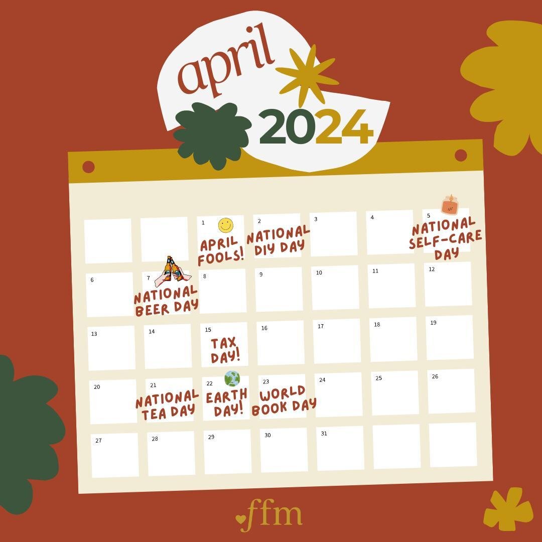 Spring has sprung and I could not be more excited for April! 😍☀️ Here's a collection of upcoming observances that you may wish to incorporate into your content calendar next month. Reminder: These are all simply suggestions - you should always pick 