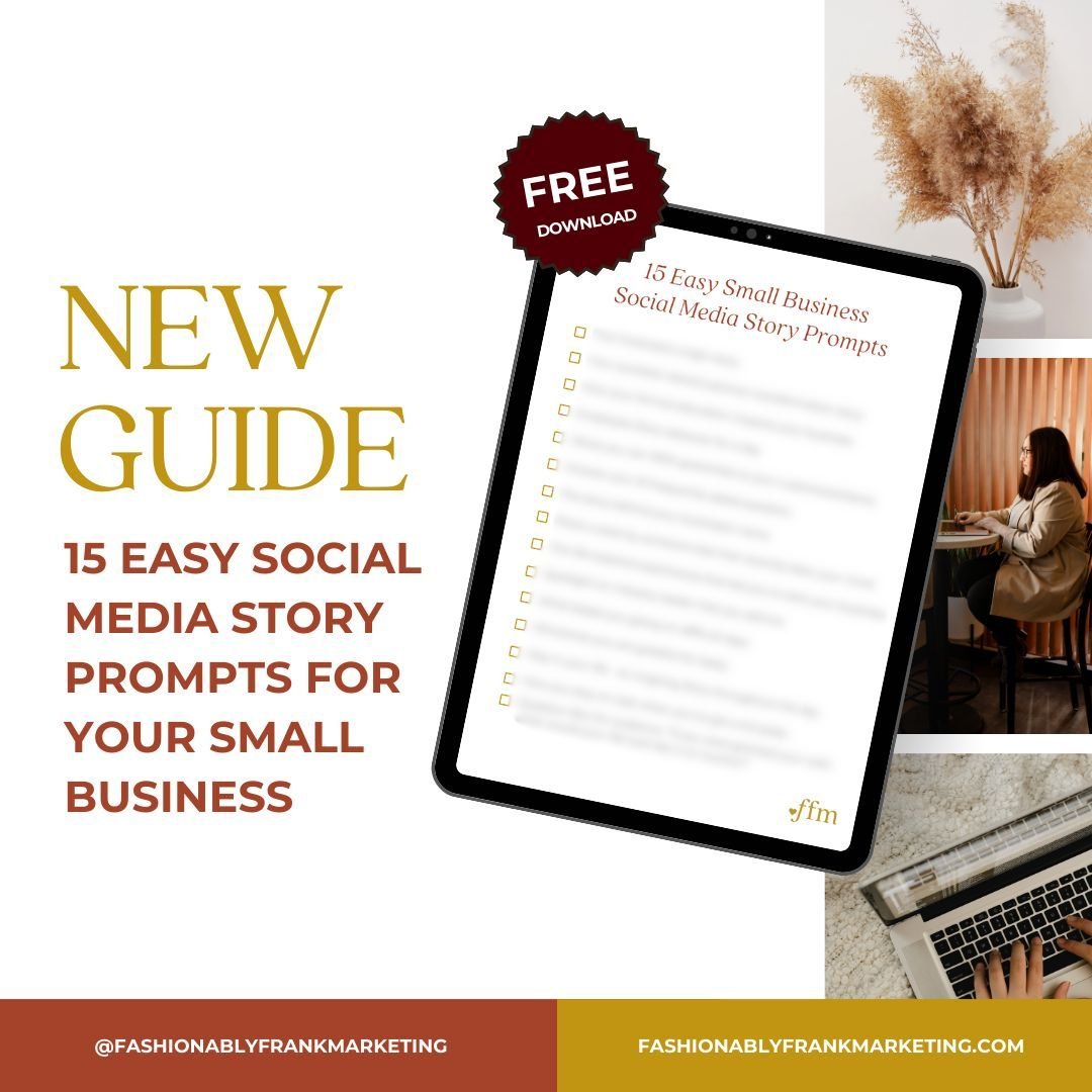💌 MAY FREEBIE LIBRARY DROP! Here's 15 Easy Small Business Social Media Story Prompts! 💌⁠
⁠
One of the most frequently mentioned, difficult elements of social media for my clients is most certainly Stories! Stories are separate from your main feed p
