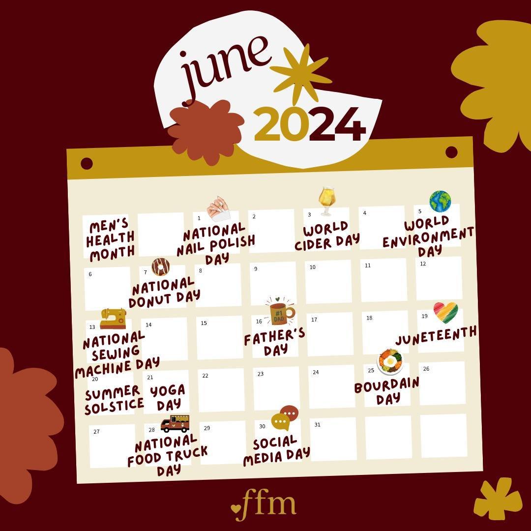 Happy Almost June, everyone! ☀️😊 Such a big, special month. Hope these holidays come in handy when you're ready to content plan for the next 30 days!